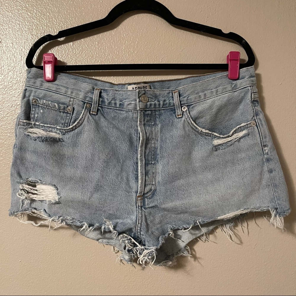AGOLDE Distressed Cut Off Shorts